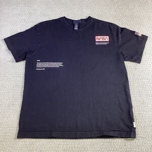 H&M NASA National Aeronautics and Space Administration Black Relaxed Fit Shirt L